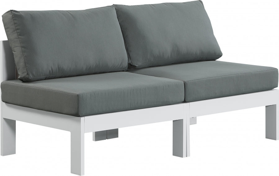 [HOT DEAL] Nizuc Fabric / Foam / Aluminum Grey Outdoor Patio Modular Sofa