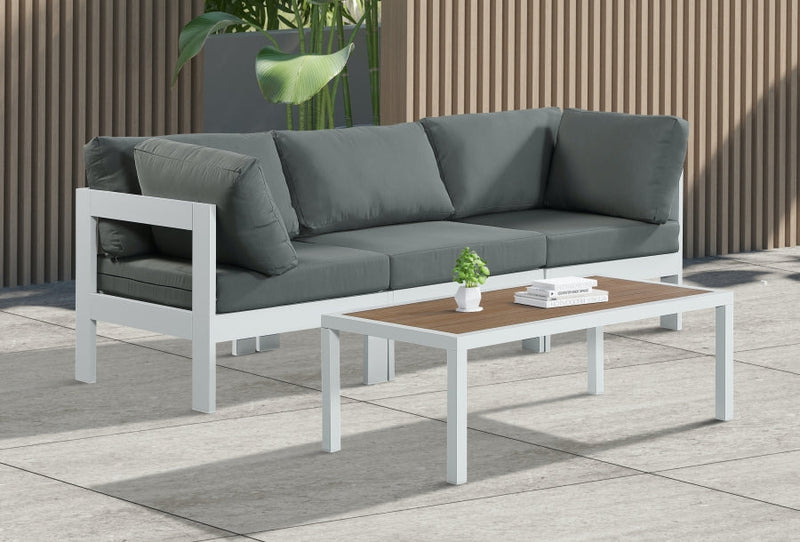 [HOT DEAL] Nizuc Fabric / Foam / Aluminum Grey Outdoor Patio Modular Sofa