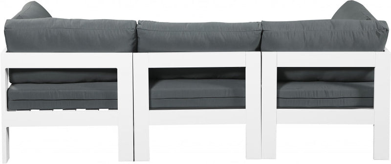 [HOT DEAL] Nizuc Fabric / Foam / Aluminum Grey Outdoor Patio Modular Sofa