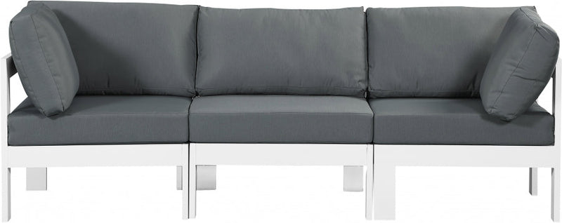 [HOT DEAL] Nizuc Fabric / Foam / Aluminum Grey Outdoor Patio Modular Sofa