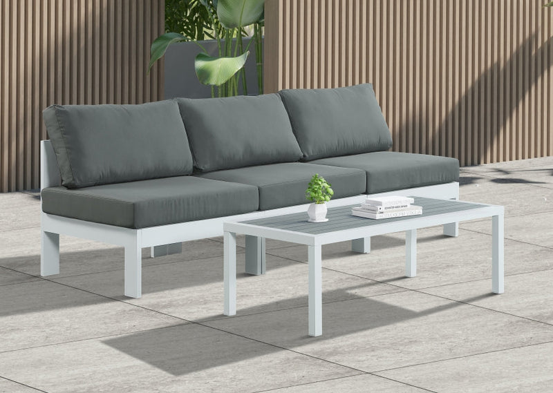 [HOT DEAL] Nizuc Fabric / Foam / Aluminum Grey Outdoor Patio Modular Sofa