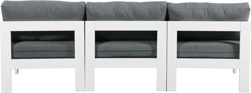 [HOT DEAL] Nizuc Fabric / Foam / Aluminum Grey Outdoor Patio Modular Sofa