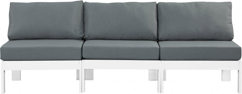 [HOT DEAL] Nizuc Fabric / Foam / Aluminum Grey Outdoor Patio Modular Sofa