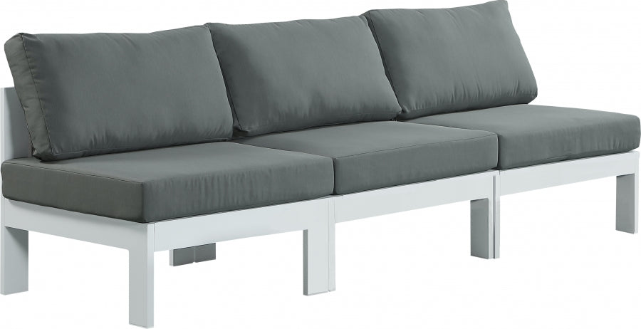 [HOT DEAL] Nizuc Fabric / Foam / Aluminum Grey Outdoor Patio Modular Sofa