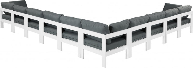 [HOT DEAL] Nizuc Fabric / Foam / Aluminum Grey Outdoor Patio Modular Sectional