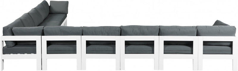 [HOT DEAL] Nizuc Fabric / Foam / Aluminum Grey Outdoor Patio Modular Sectional