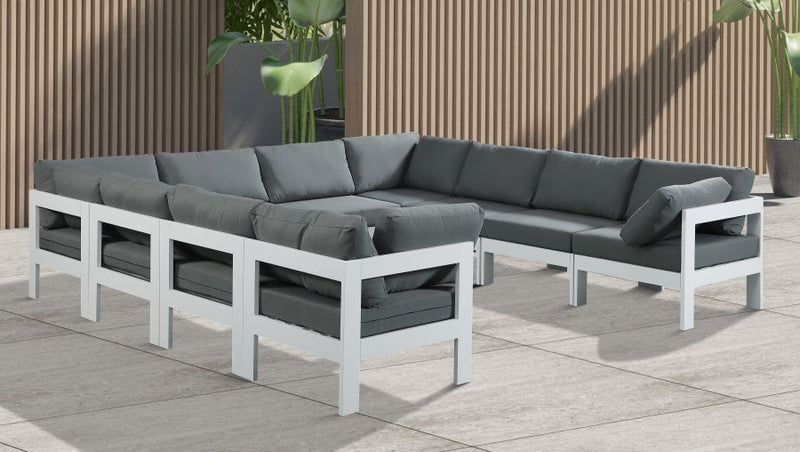 [HOT DEAL] Nizuc Fabric / Foam / Aluminum Grey Outdoor Patio Modular Sectional