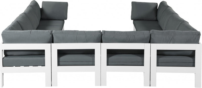 [HOT DEAL] Nizuc Fabric / Foam / Aluminum Grey Outdoor Patio Modular Sectional