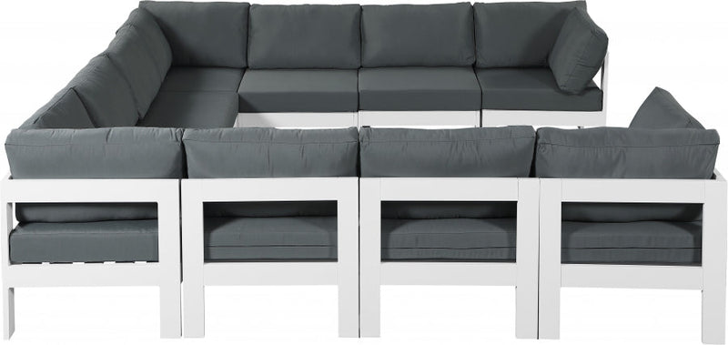 [HOT DEAL] Nizuc Fabric / Foam / Aluminum Grey Outdoor Patio Modular Sectional