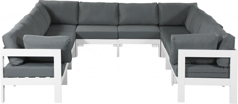 [HOT DEAL] Nizuc Fabric / Foam / Aluminum Grey Outdoor Patio Modular Sectional
