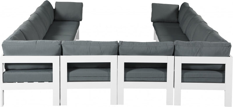 [HOT DEAL] Nizuc Fabric / Foam / Aluminum Grey Outdoor Patio Modular Sectional