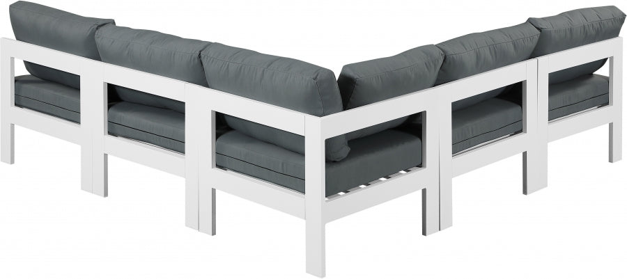 [HOT DEAL] Nizuc Fabric / Foam / Aluminum Grey Outdoor Patio Modular Sectional