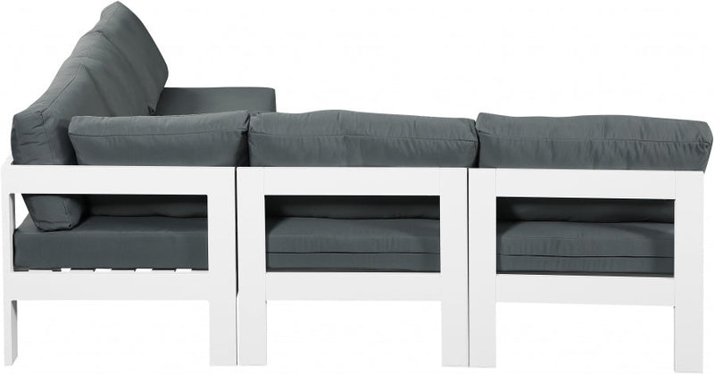 [HOT DEAL] Nizuc Fabric / Foam / Aluminum Grey Outdoor Patio Modular Sectional