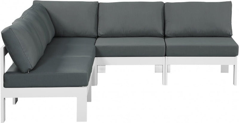 [HOT DEAL] Nizuc Fabric / Foam / Aluminum Grey Outdoor Patio Modular Sectional