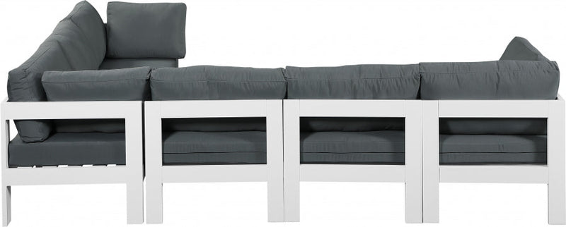 [HOT DEAL] Nizuc Fabric / Foam / Aluminum Grey Outdoor Patio Modular Sectional