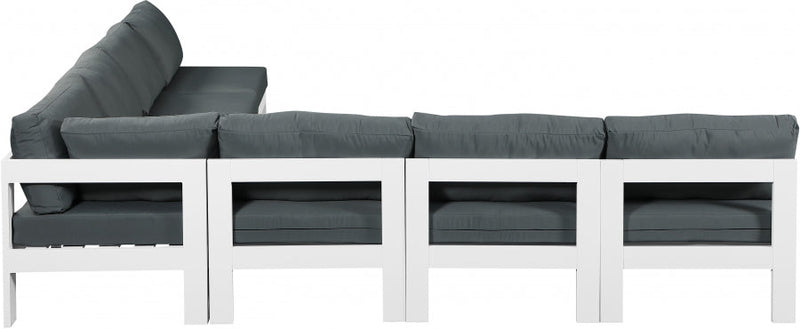 [HOT DEAL] Nizuc Fabric / Foam / Aluminum Grey Outdoor Patio Modular Sectional