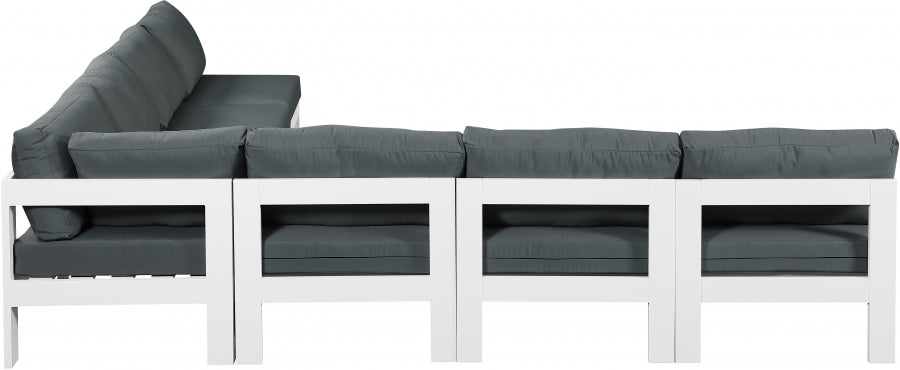 [HOT DEAL] Nizuc Fabric / Foam / Aluminum Grey Outdoor Patio Modular Sectional