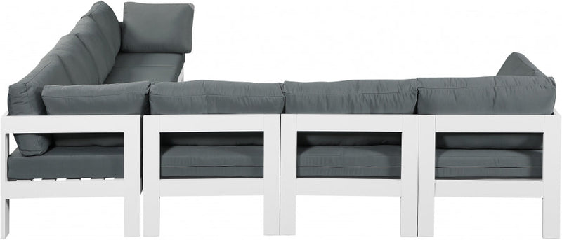 [HOT DEAL] Nizuc Fabric / Foam / Aluminum Grey Outdoor Patio Modular Sectional