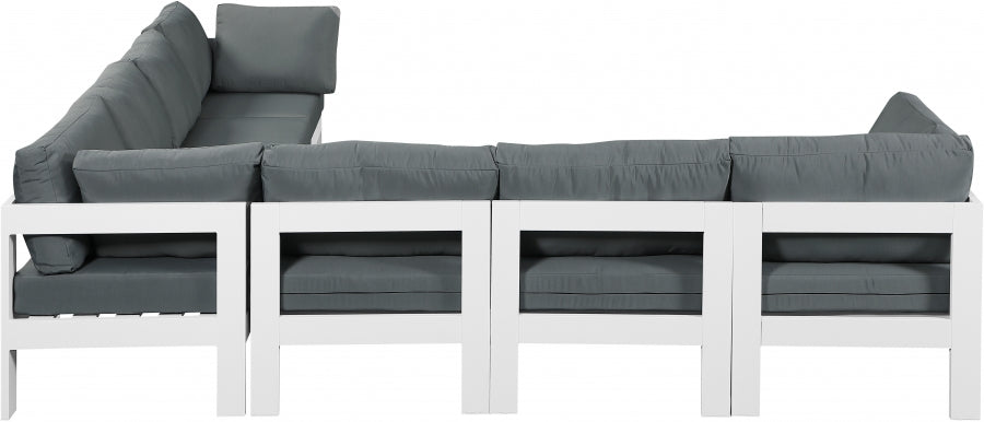 [HOT DEAL] Nizuc Fabric / Foam / Aluminum Grey Outdoor Patio Modular Sectional