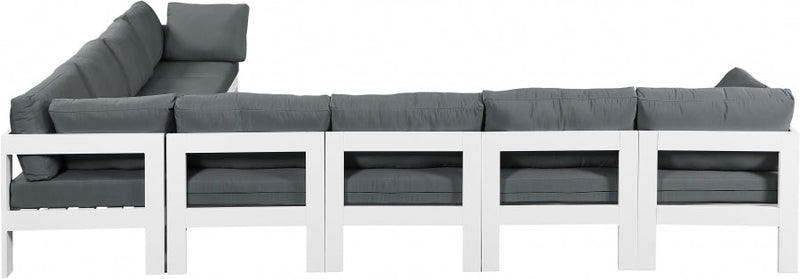 [HOT DEAL] Nizuc Fabric / Foam / Aluminum Grey Outdoor Patio Modular Sectional