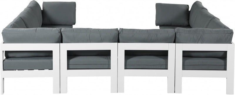[HOT DEAL] Nizuc Fabric / Foam / Aluminum Grey Outdoor Patio Modular Sectional