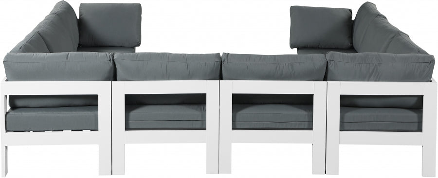 [HOT DEAL] Nizuc Fabric / Foam / Aluminum Grey Outdoor Patio Modular Sectional