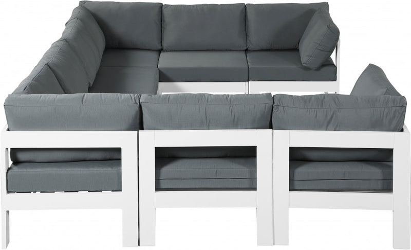 [HOT DEAL] Nizuc Fabric / Foam / Aluminum Grey Outdoor Patio Modular Sectional