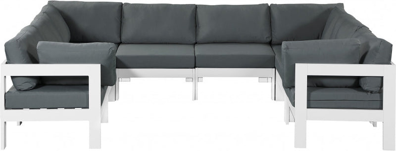 [HOT DEAL] Nizuc Fabric / Foam / Aluminum Grey Outdoor Patio Modular Sectional