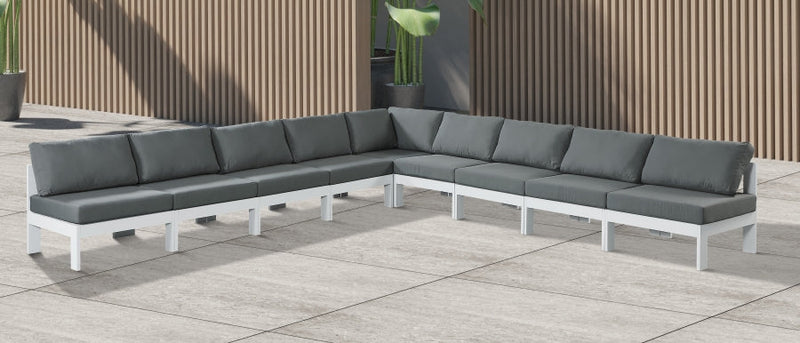 [HOT DEAL] Nizuc Fabric / Foam / Aluminum Grey Outdoor Patio Modular Sectional