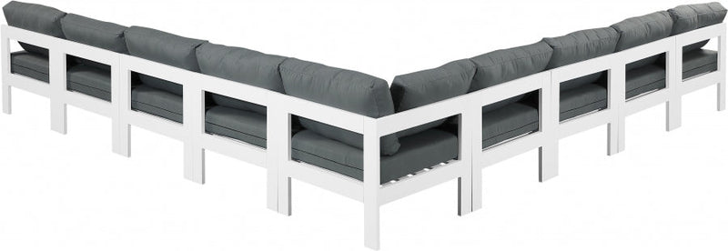 [HOT DEAL] Nizuc Fabric / Foam / Aluminum Grey Outdoor Patio Modular Sectional