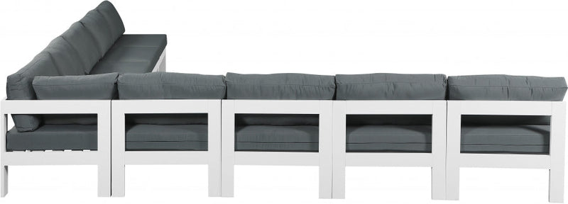 [HOT DEAL] Nizuc Fabric / Foam / Aluminum Grey Outdoor Patio Modular Sectional