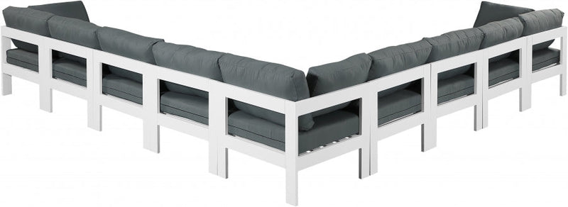 [HOT DEAL] Nizuc Fabric / Foam / Aluminum Grey Outdoor Patio Modular Sectional