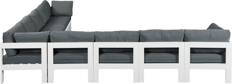 [HOT DEAL] Nizuc Fabric / Foam / Aluminum Grey Outdoor Patio Modular Sectional