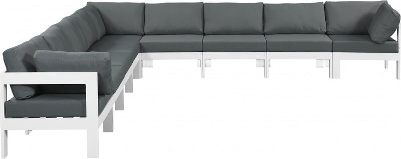 [HOT DEAL] Nizuc Fabric / Foam / Aluminum Grey Outdoor Patio Modular Sectional
