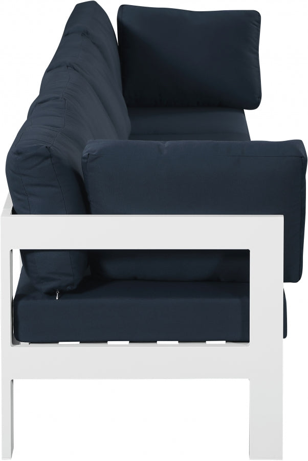 [HOT DEAL] Nizuc Fabric / Foam / Aluminum Navy Outdoor Patio Modular Sofa