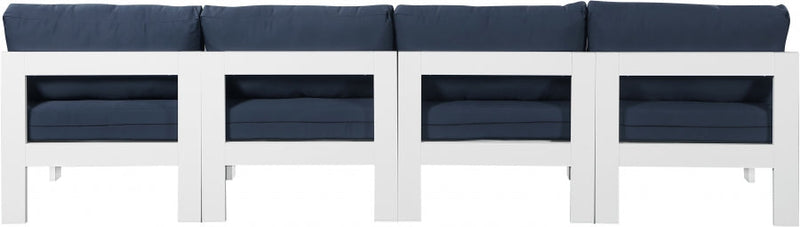 [HOT DEAL] Nizuc Fabric / Foam / Aluminum Navy Outdoor Patio Modular Sofa