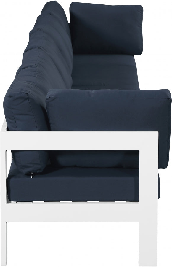 [HOT DEAL] Nizuc Fabric / Foam / Aluminum Navy Outdoor Patio Modular Sofa