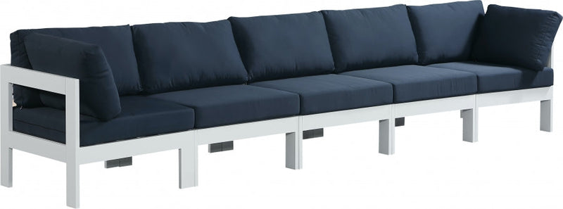 [HOT DEAL] Nizuc Fabric / Foam / Aluminum Navy Outdoor Patio Modular Sofa