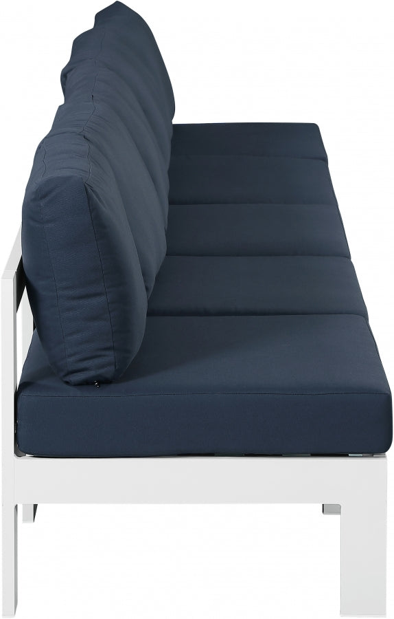 [HOT DEAL] Nizuc Fabric / Foam / Aluminum Navy Outdoor Patio Modular Sofa