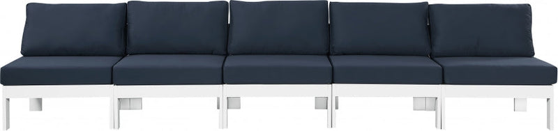 [HOT DEAL] Nizuc Fabric / Foam / Aluminum Navy Outdoor Patio Modular Sofa