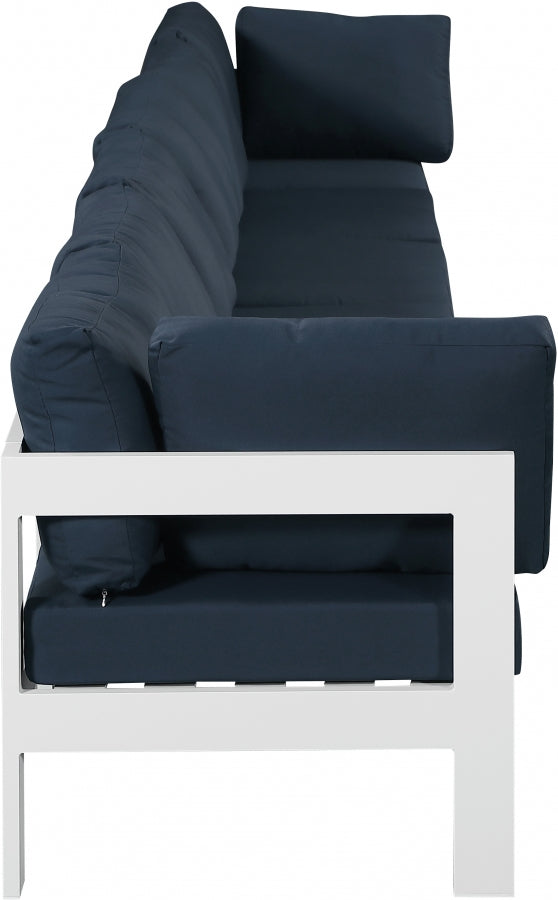 [HOT DEAL] Nizuc Fabric / Foam / Aluminum Navy Outdoor Patio Modular Sofa