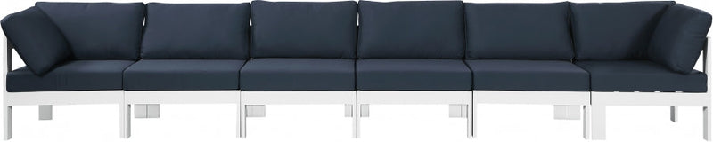 [HOT DEAL] Nizuc Fabric / Foam / Aluminum Navy Outdoor Patio Modular Sofa