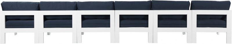 [HOT DEAL] Nizuc Fabric / Foam / Aluminum Navy Outdoor Patio Modular Sofa