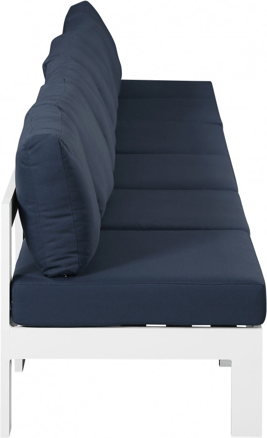 [HOT DEAL] Nizuc Fabric / Foam / Aluminum Navy Outdoor Patio Modular Sofa
