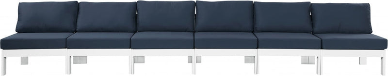 [HOT DEAL] Nizuc Fabric / Foam / Aluminum Navy Outdoor Patio Modular Sofa