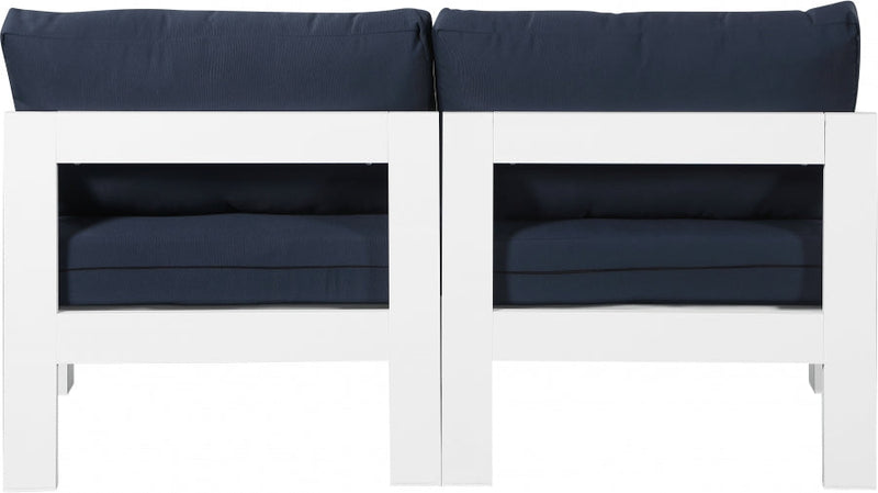[HOT DEAL] Nizuc Fabric / Foam / Aluminum Navy Outdoor Patio Modular Sofa
