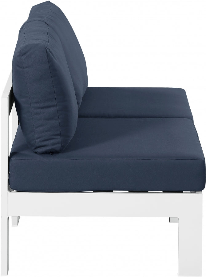 [HOT DEAL] Nizuc Fabric / Foam / Aluminum Navy Outdoor Patio Modular Sofa