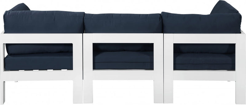 [HOT DEAL] Nizuc Fabric / Foam / Aluminum Navy Outdoor Patio Modular Sofa
