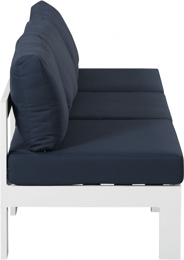 [HOT DEAL] Nizuc Fabric / Foam / Aluminum Navy Outdoor Patio Modular Sofa