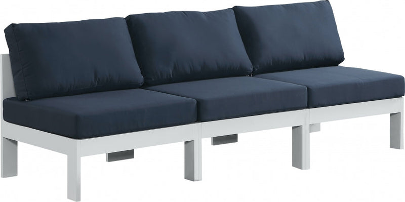 [HOT DEAL] Nizuc Fabric / Foam / Aluminum Navy Outdoor Patio Modular Sofa